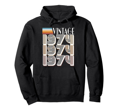 1974 49Th Birthday Hoodie - Custom Art Print for Adults - T-Shirt, Sweatshirt, Hoodie