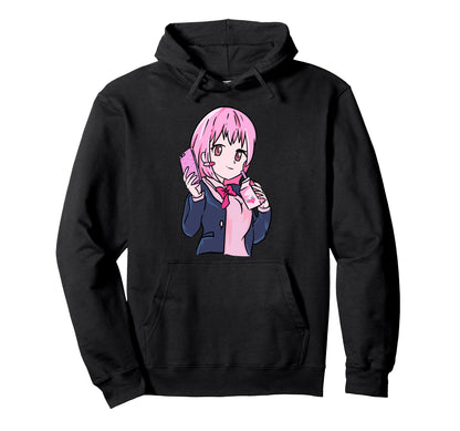 Anime Otaku Strawberry Milkshake Japan Hoodie - Custom Art Print Men Women - T-Shirt, Sweatshirt, Hoodie