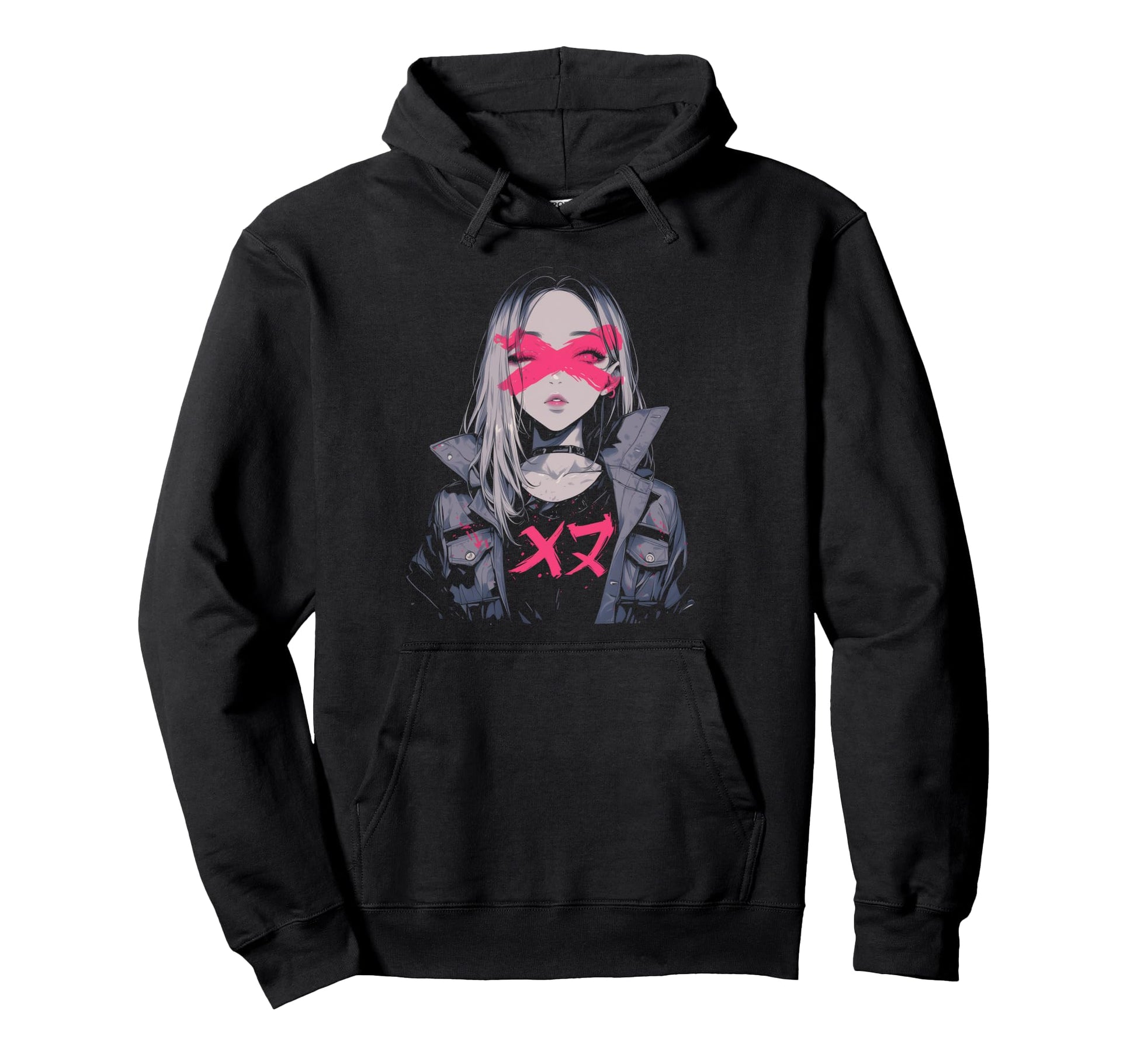 Goth Grunge Demon Anime Waifu Horror Alt Hoodie - Aesthetic Graphic Unisex - T-Shirt, Sweatshirt, Hoodie