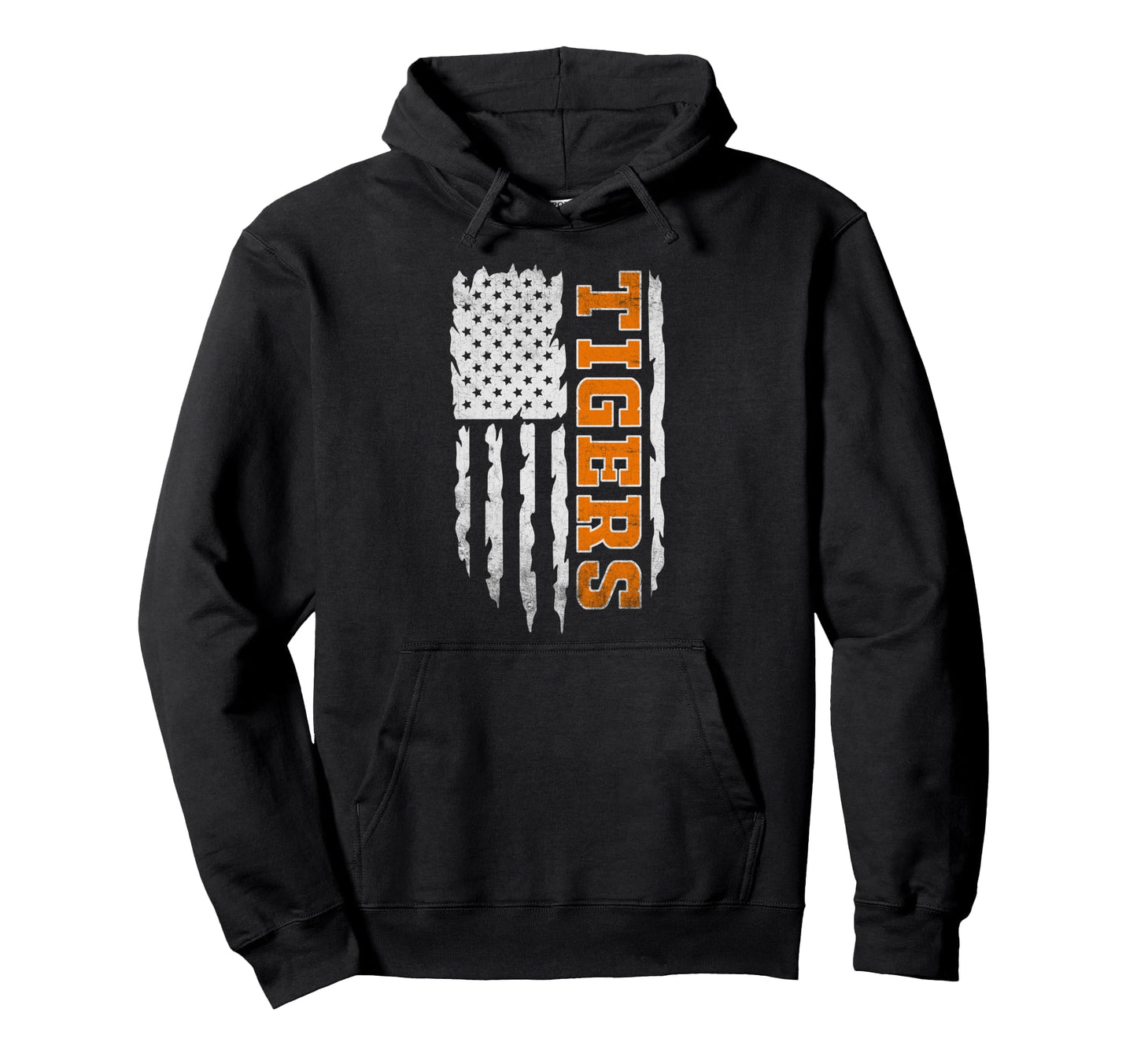 Distressed Tigers School Sports Team Hoodie - Trendy Graphic Men Women - T-Shirt, Sweatshirt, Hoodie