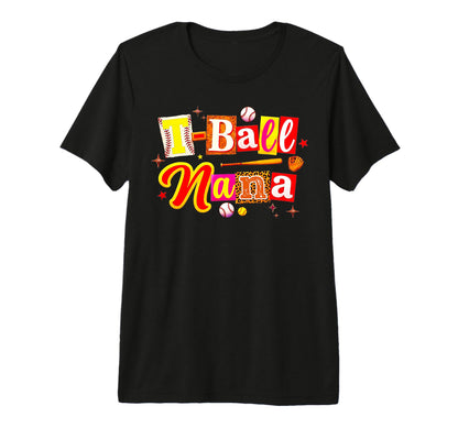T Ball Nana Baseball Leopard Mothers Day T-Shirt - Streetwear Style Unisex - T-Shirt, Sweatshirt, Hoodie