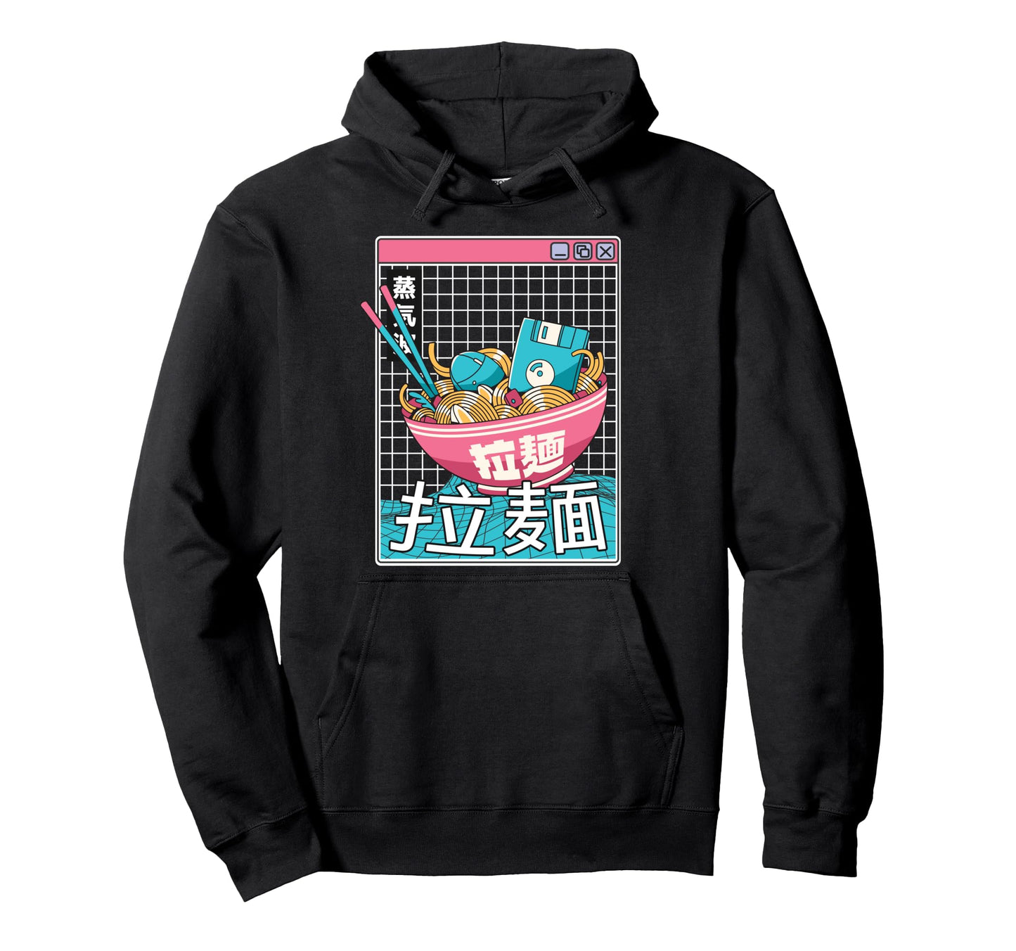 Digital Ramen Bowl Japan Pastel Otaku Hoodie - Graphic Print Men Women - T-Shirt, Sweatshirt, Hoodie