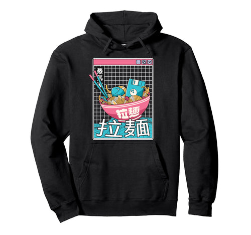 Digital Ramen Bowl Japan Pastel Otaku Hoodie - Graphic Print Men Women - T-Shirt, Sweatshirt, Hoodie