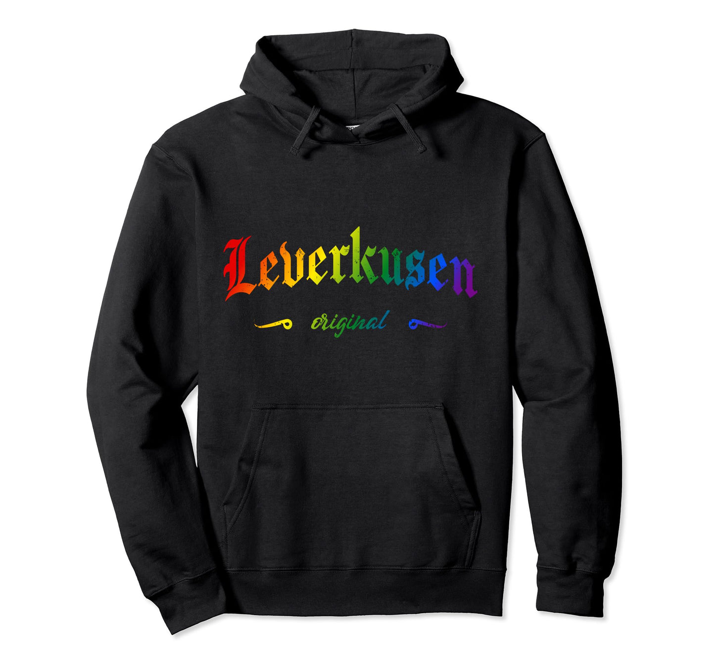 Leverkusen Rhineland Lgbtqai Rainbow Hoodie - Casual Everyday Wear Unisex - T-Shirt, Sweatshirt, Hoodie