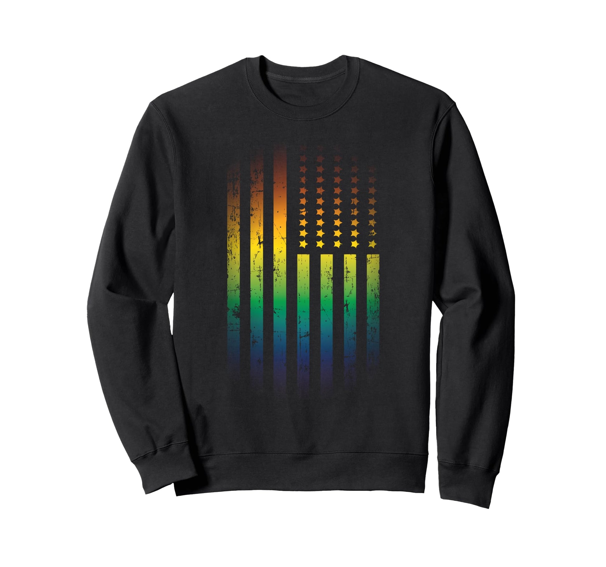Lgbt American Rainbow Flag Sweatshirt - Novelty Apparel for Adults - T-Shirt, Sweatshirt, Hoodie