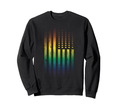 Lgbt American Rainbow Flag Sweatshirt - Novelty Apparel for Adults - T-Shirt, Sweatshirt, Hoodie