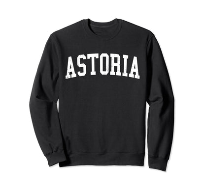Astoria Or Distressed White Sweatshirt - Casual Everyday Wear Unisex - T-Shirt, Sweatshirt, Hoodie