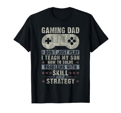 Gaming Dad Father Son Fathers Day T-Shirt - Custom Art Print Men Women - T-Shirt, Sweatshirt, Hoodie