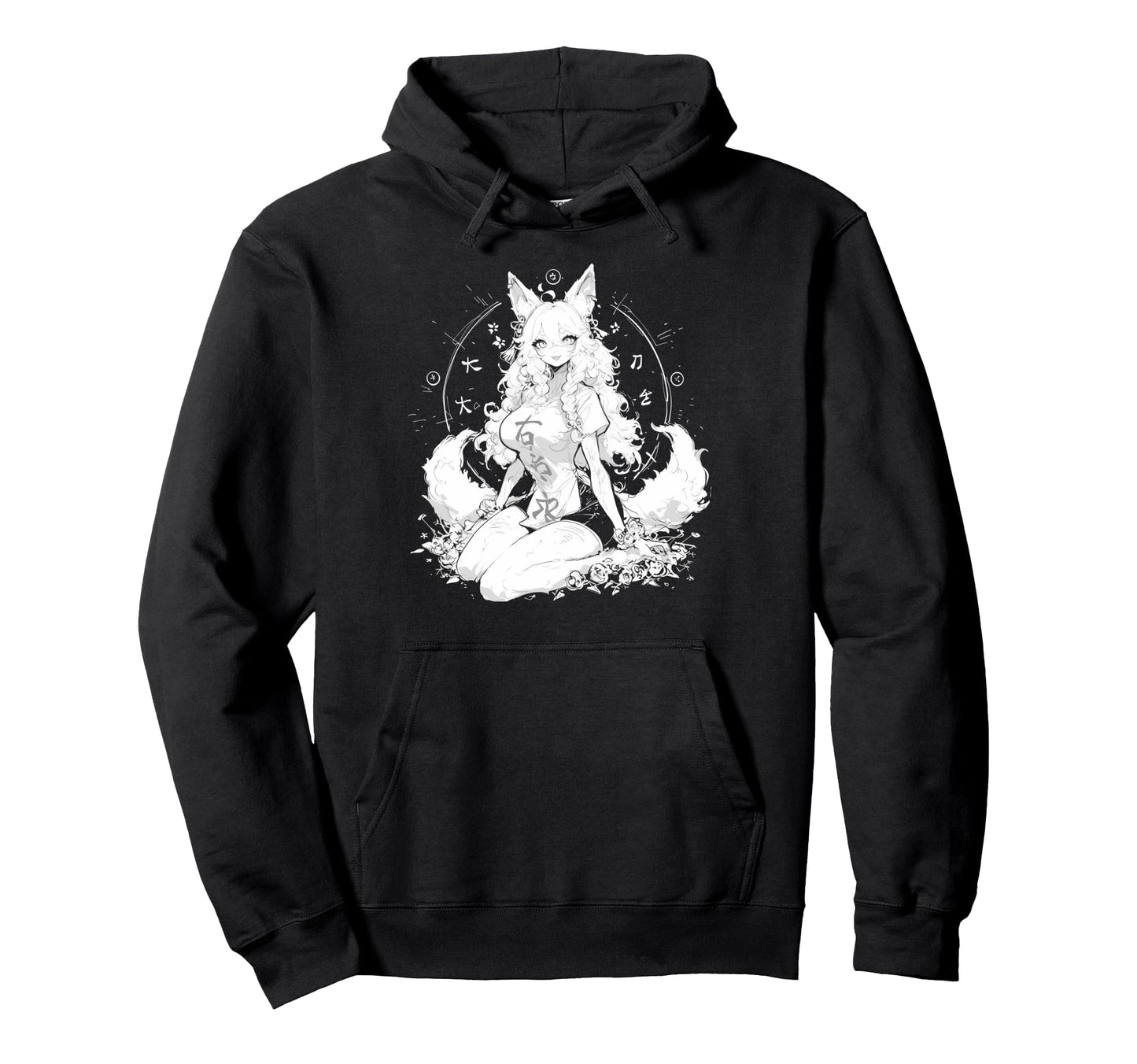 Goth Grunge Demon Anime Furry Wolf Hoodie - Unique Graphic for Adults - T-Shirt, Sweatshirt, Hoodie
