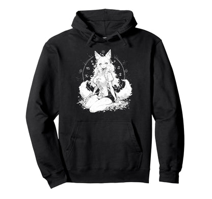 Goth Grunge Demon Anime Furry Wolf Hoodie - Unique Graphic for Adults - T-Shirt, Sweatshirt, Hoodie