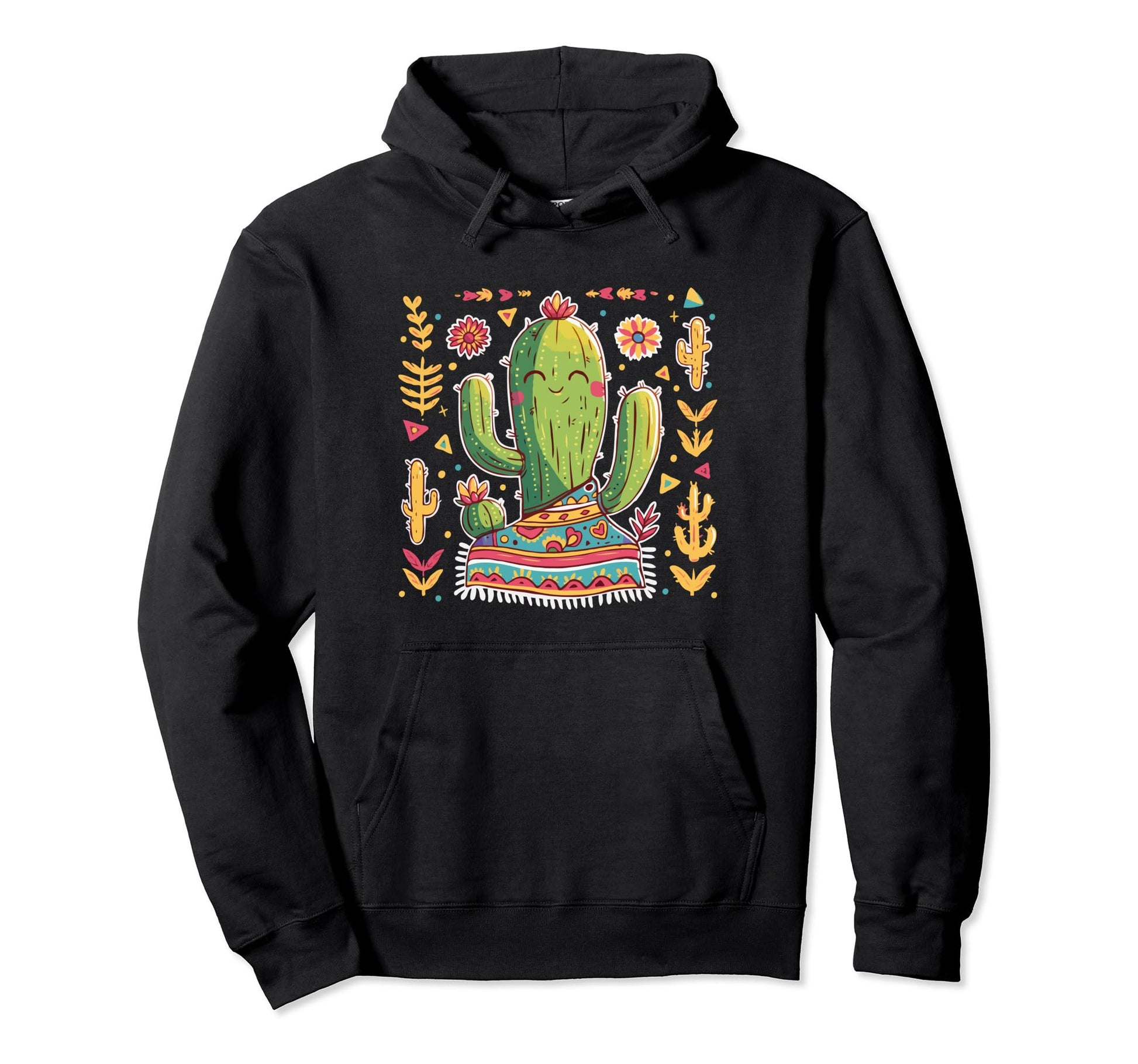 Cactus Serape Succulent Plant Cacti Hoodie - Custom Art Print Unisex - T-Shirt, Sweatshirt, Hoodie