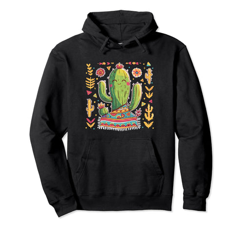 Cactus Serape Succulent Plant Cacti Hoodie - Custom Art Print Unisex - T-Shirt, Sweatshirt, Hoodie