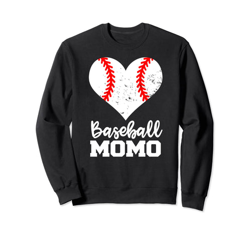 Baseball Momo Funny Baseball Heart Sweatshirt - Novelty Apparel Men Women - T-Shirt, Sweatshirt, Hoodie