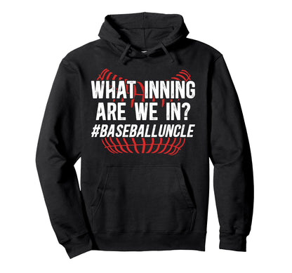 Funny Baseball Uncle Baseball Player Hoodie - Minimalist Print for Adults - T-Shirt, Sweatshirt, Hoodie