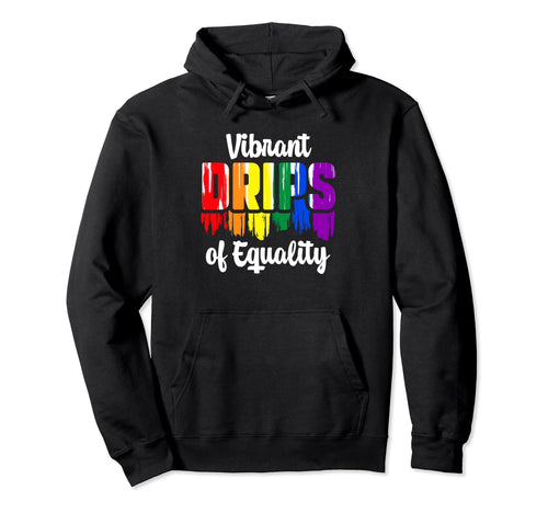 Lgbt Rainbow Paint Splatters Funny Fluid Hoodie - Unique Graphic Unisex - T-Shirt, Sweatshirt, Hoodie