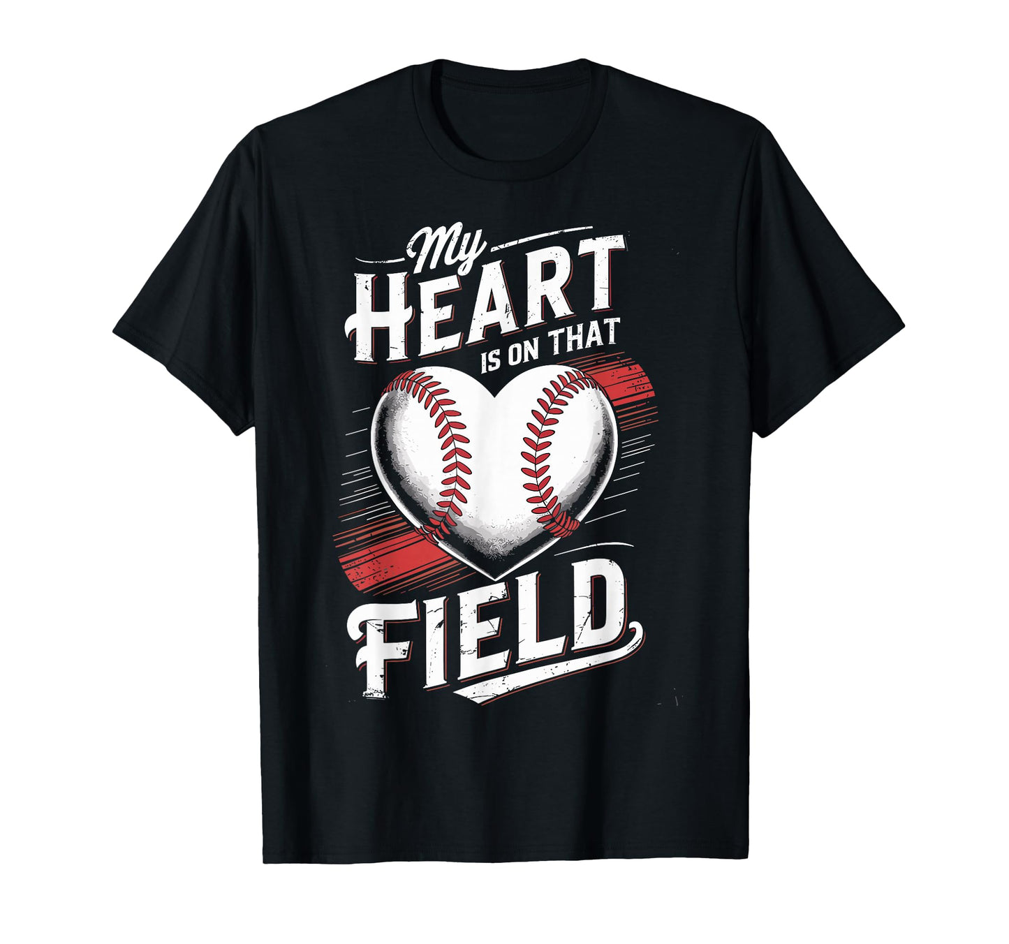 My Heart Is That Field Baseball Ball T-Shirt - Minimalist Print Unisex - T-Shirt, Sweatshirt, Hoodie