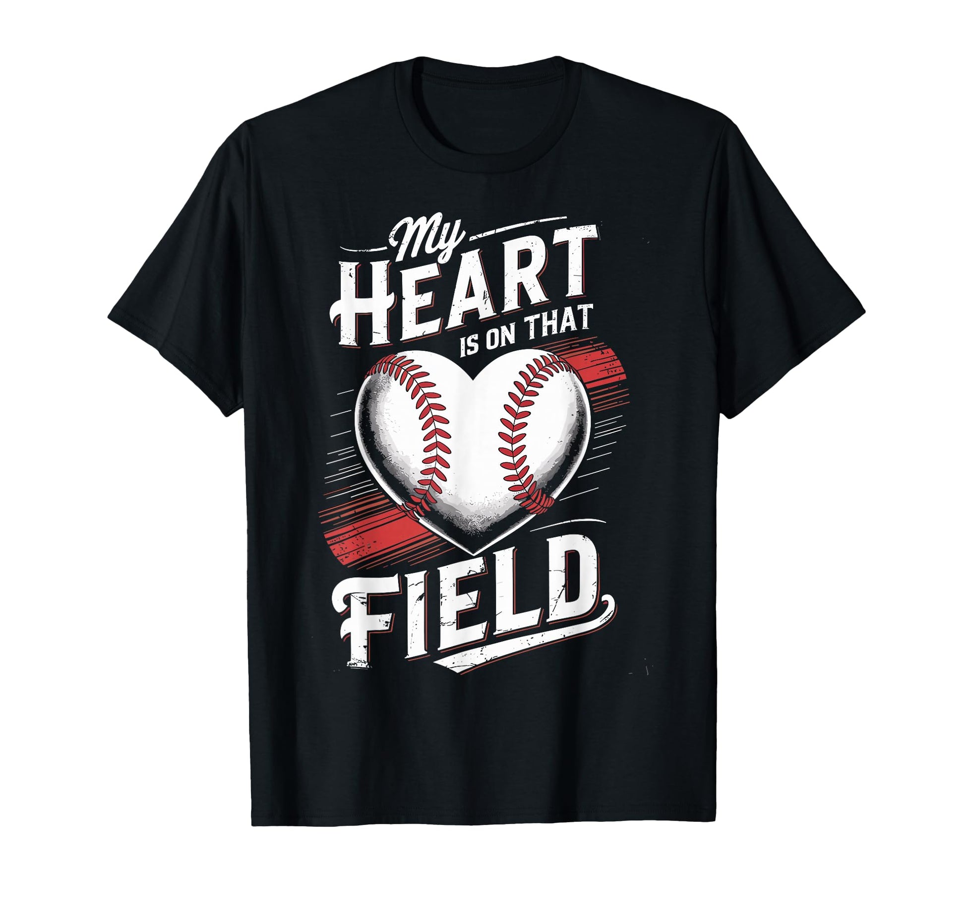 My Heart Is That Field Baseball Ball T-Shirt - Minimalist Print Unisex - T-Shirt, Sweatshirt, Hoodie