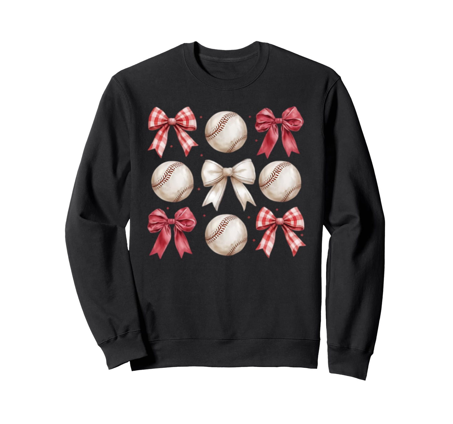 Baseball Coquette Bow Mom Sister Sweatshirt - Streetwear Style for Adults - T-Shirt, Sweatshirt, Hoodie