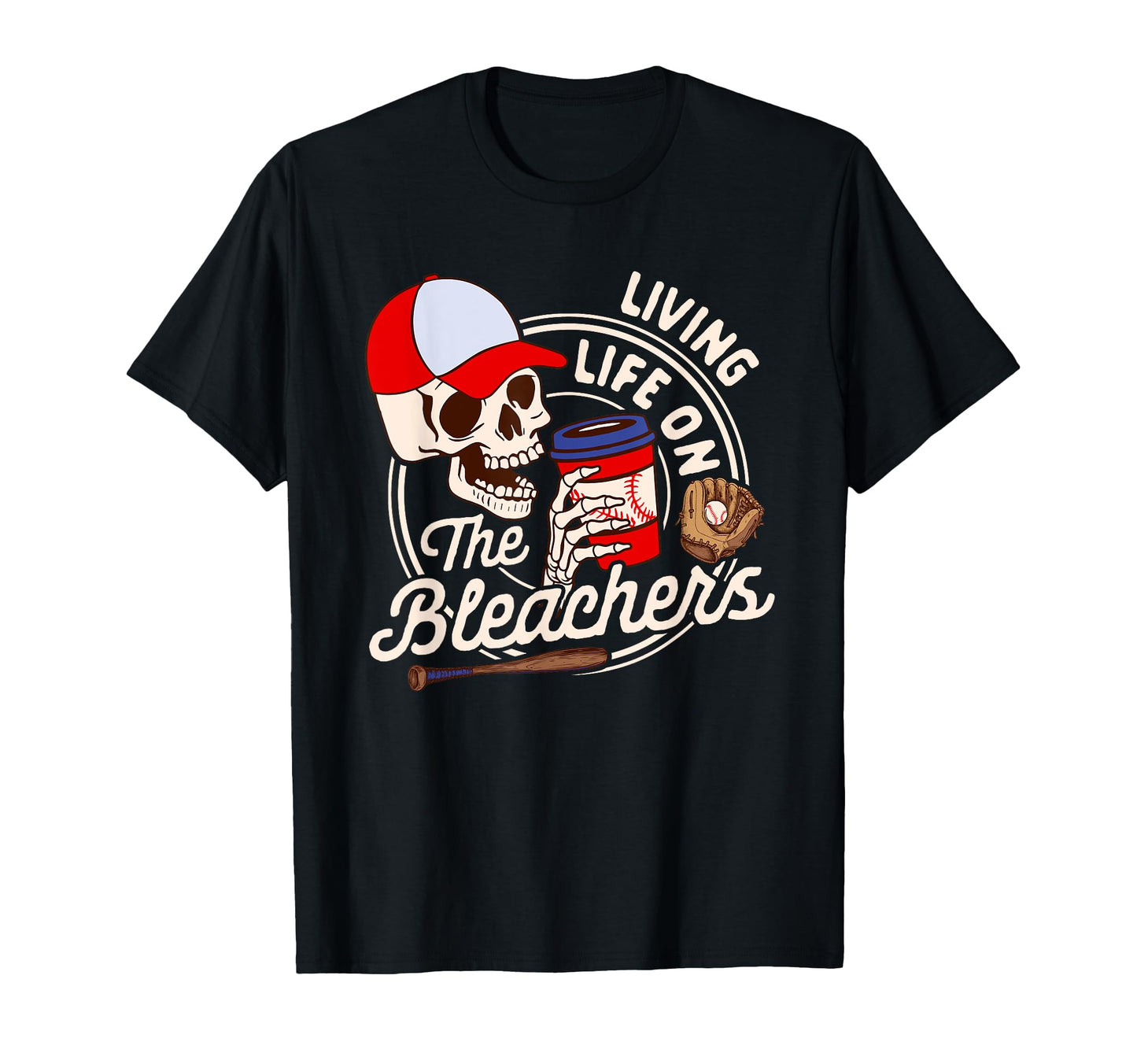 Baseball Mom Game Day Vibes Living Life T-Shirt - Graphic Print Men Women - T-Shirt, Sweatshirt, Hoodie