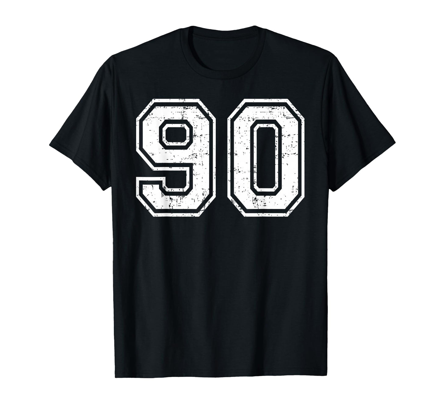 90 Number Ninety Team Sports Grunge T-Shirt - Trendy Graphic Unisex - T-Shirt, Sweatshirt, Hoodie