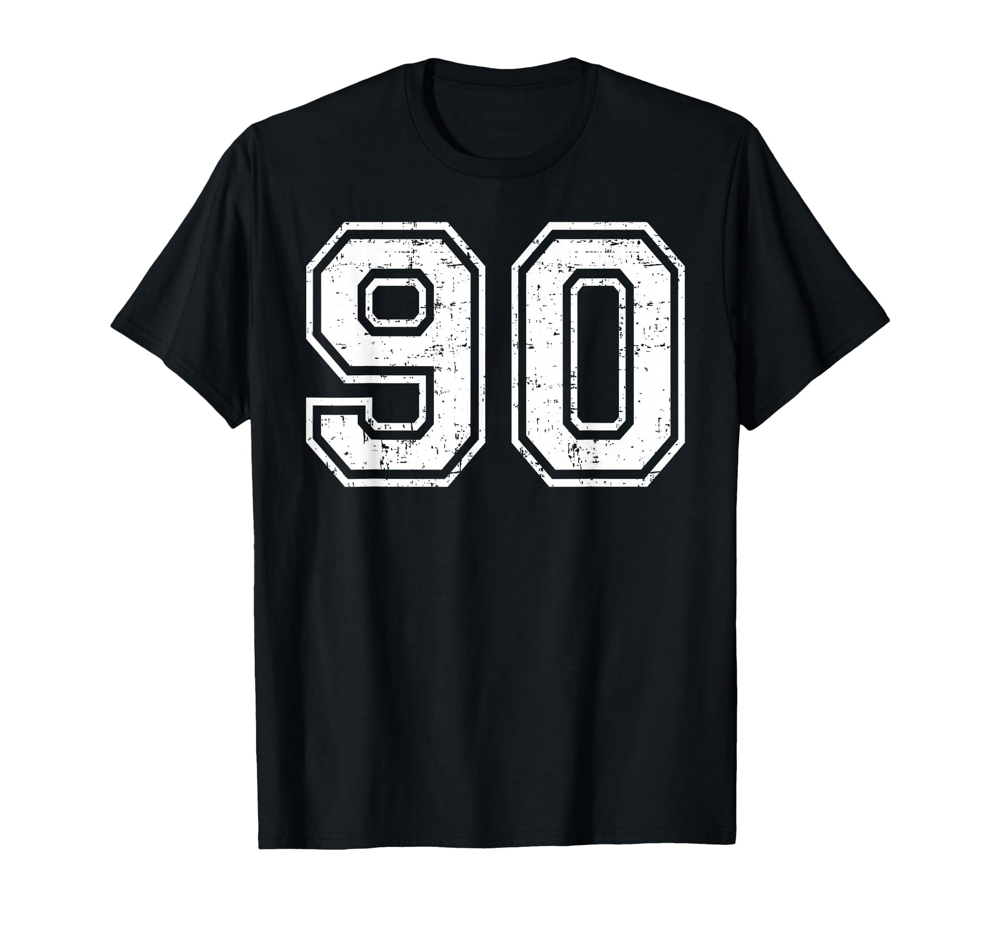 90 Number Ninety Team Sports Grunge T-Shirt - Trendy Graphic Unisex - T-Shirt, Sweatshirt, Hoodie
