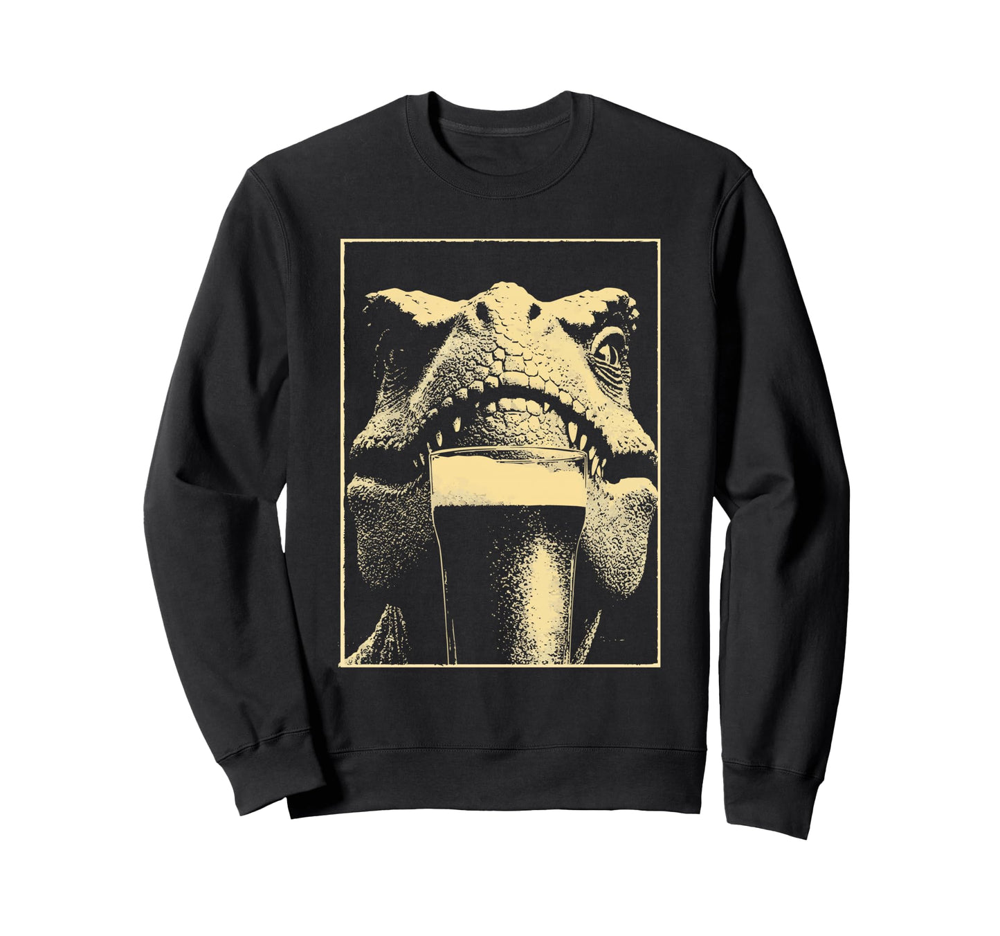 St Patricks Day T Rex Dinosaur Sweatshirt - Custom Art Print for Adults - T-Shirt, Sweatshirt, Hoodie