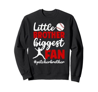 Little Brother Baseball Pitcher Sweatshirt - Minimalist Print for Adults - T-Shirt, Sweatshirt, Hoodie
