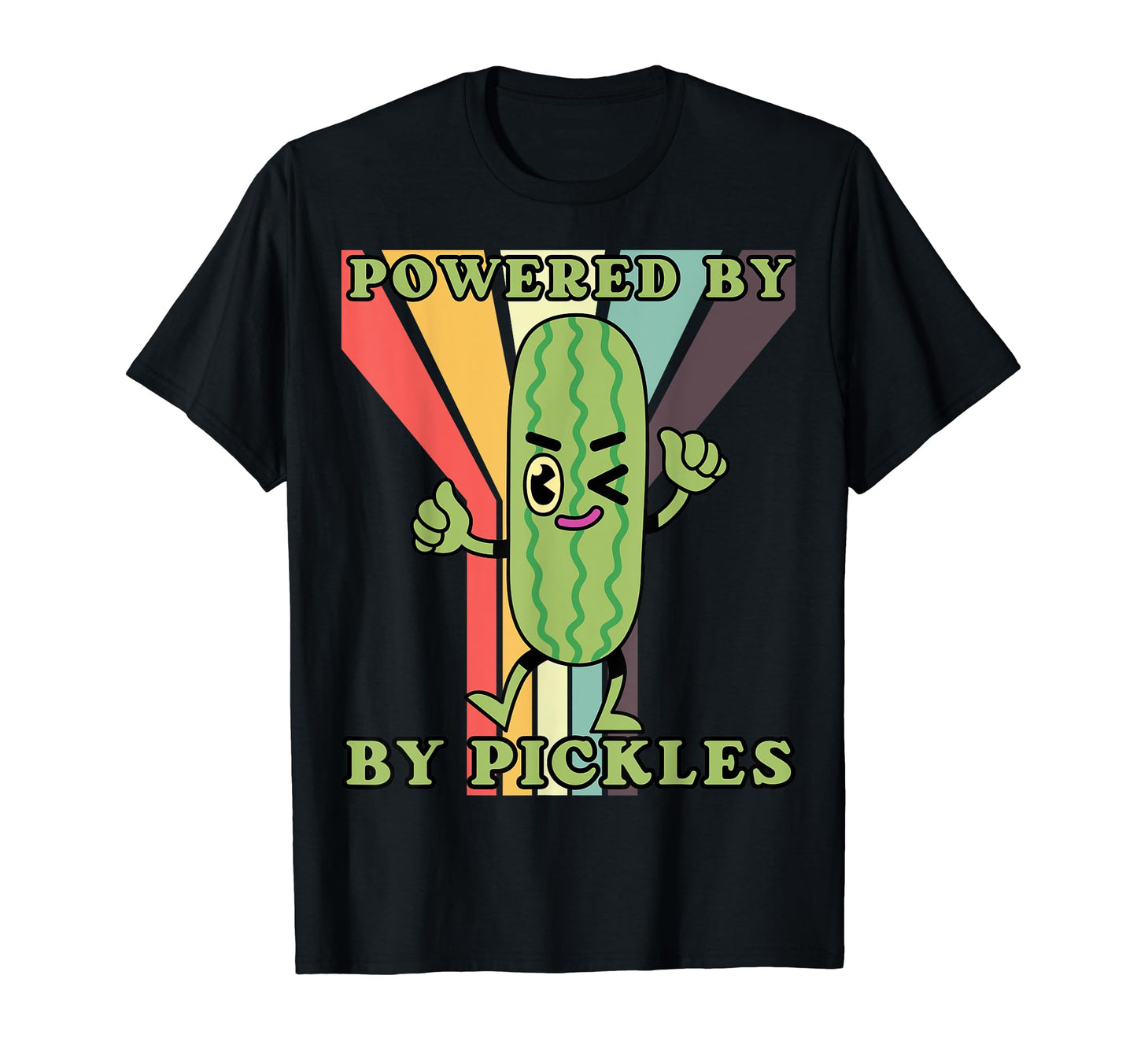 Powered Pickles Rainbow T-Shirt - Streetwear Style Unisex - T-Shirt, Sweatshirt, Hoodie