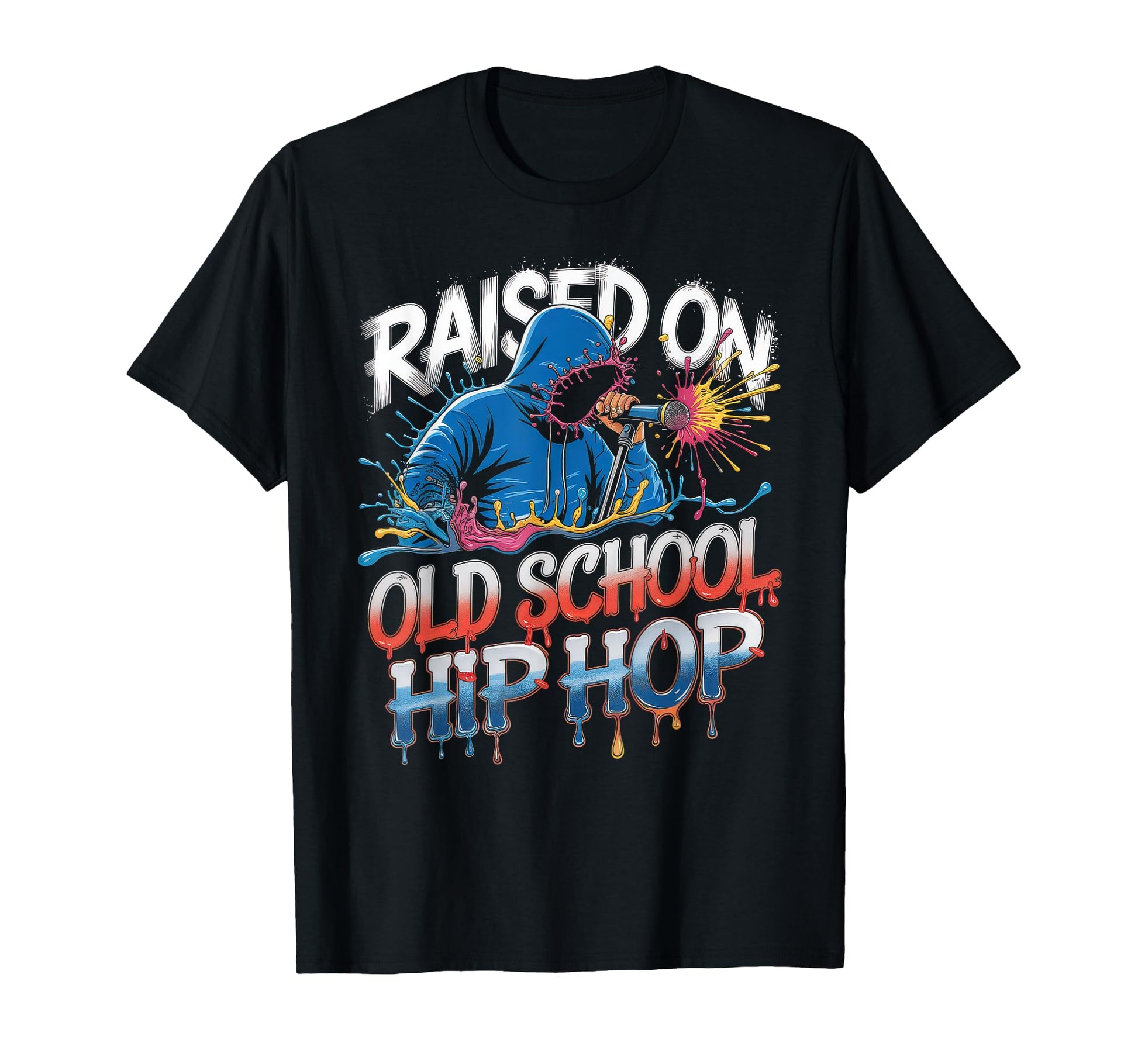 Raised Old School Hip Hop Cassette T-Shirt - Unique Graphic for Adults - T-Shirt, Sweatshirt, Hoodie