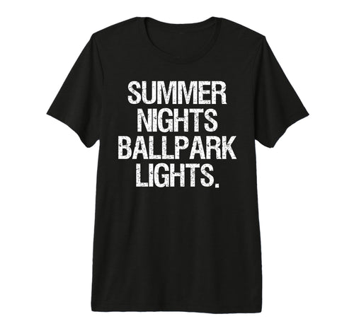 Summer Nights And Ballpark Lights Baseball T-Shirt - Graphic Print Unisex - T-Shirt, Sweatshirt, Hoodie