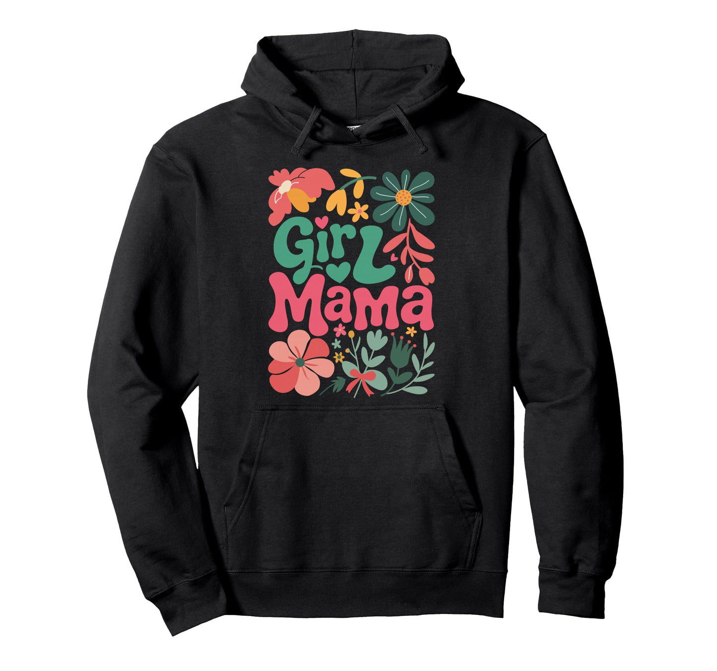 Mama Floral Mothers Day Boho Flower Hoodie - Fun Novelty Design for Adults - T-Shirt, Sweatshirt, Hoodie