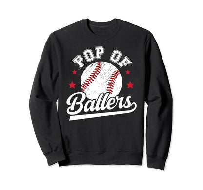 Pop Baller Baseball Pop Baseball Sweatshirt - Minimalist Print Unisex - T-Shirt, Sweatshirt, Hoodie