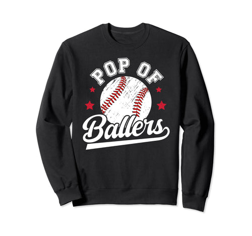 Pop Baller Baseball Pop Baseball Sweatshirt - Minimalist Print Unisex - T-Shirt, Sweatshirt, Hoodie
