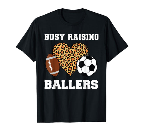 Busy Raising Ballers Mom Baller T-Shirt - Minimalist Print Men Women - T-Shirt, Sweatshirt, Hoodie