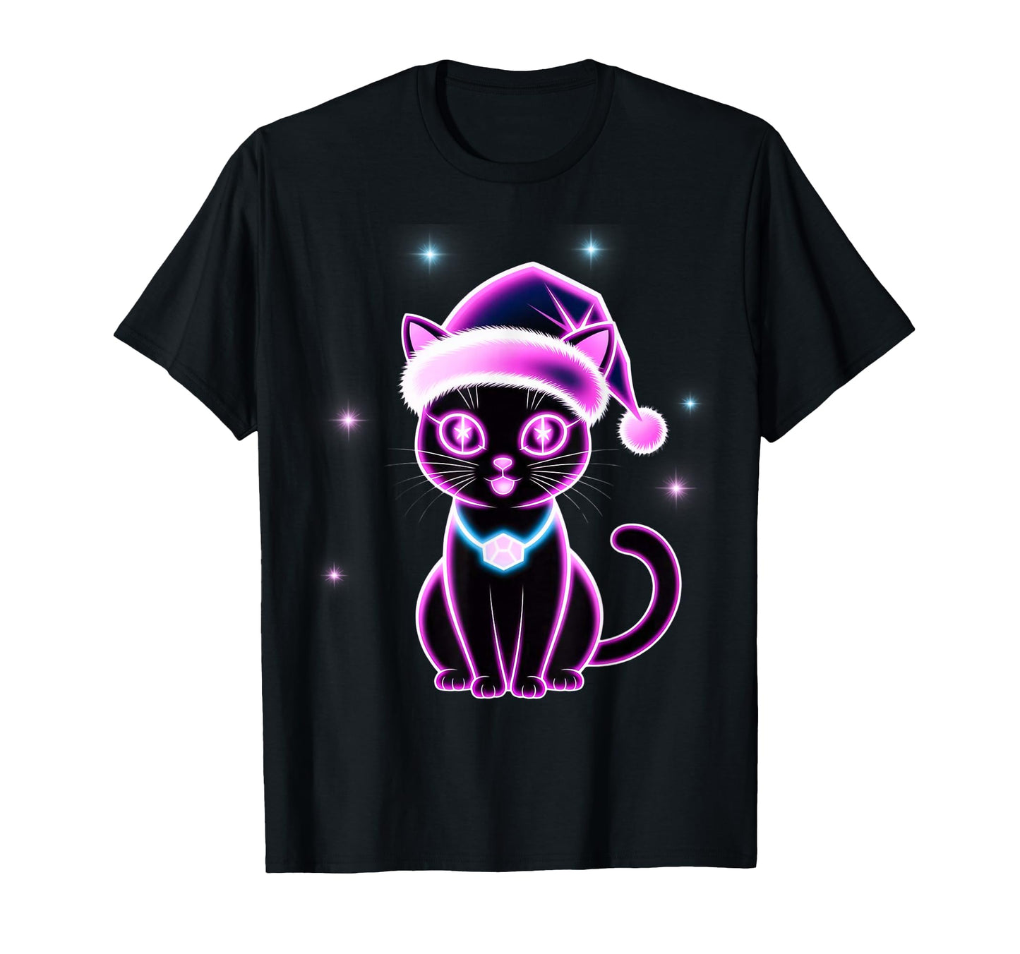 Kawaii Cozy Winter Cat Holiday Animal T-Shirt - Graphic Print Men Women - T-Shirt, Sweatshirt, Hoodie