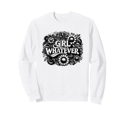 Whatever Hippie 60S 70S Daisy Floral Sweatshirt - Graphic Print for Adults - T-Shirt, Sweatshirt, Hoodie