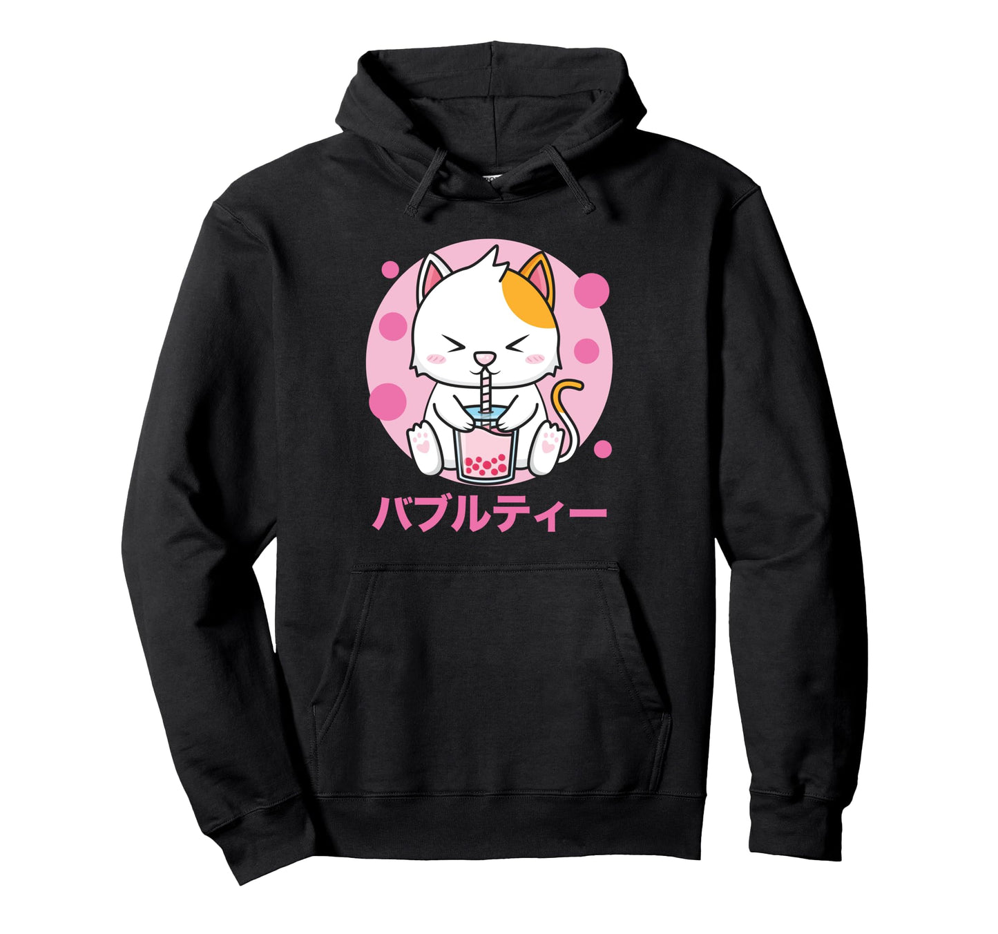 Cat Bubble Tea Kawaii Otaku Japanese Hoodie - Aesthetic Graphic for Adults - T-Shirt, Sweatshirt, Hoodie