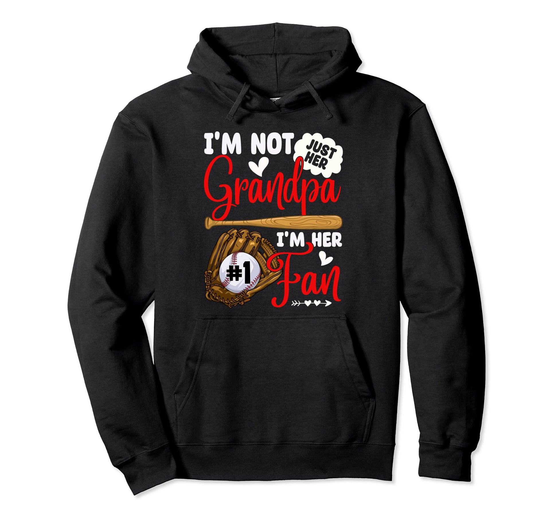 Not Just Her Grandpa Her Number 1 Fan Hoodie - Minimalist Print Unisex - T-Shirt, Sweatshirt, Hoodie