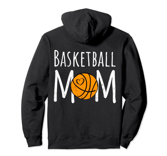 Basketball Mom Life Hoops And Heart Hoodie - Custom Art Print Men Women - T-Shirt, Sweatshirt, Hoodie