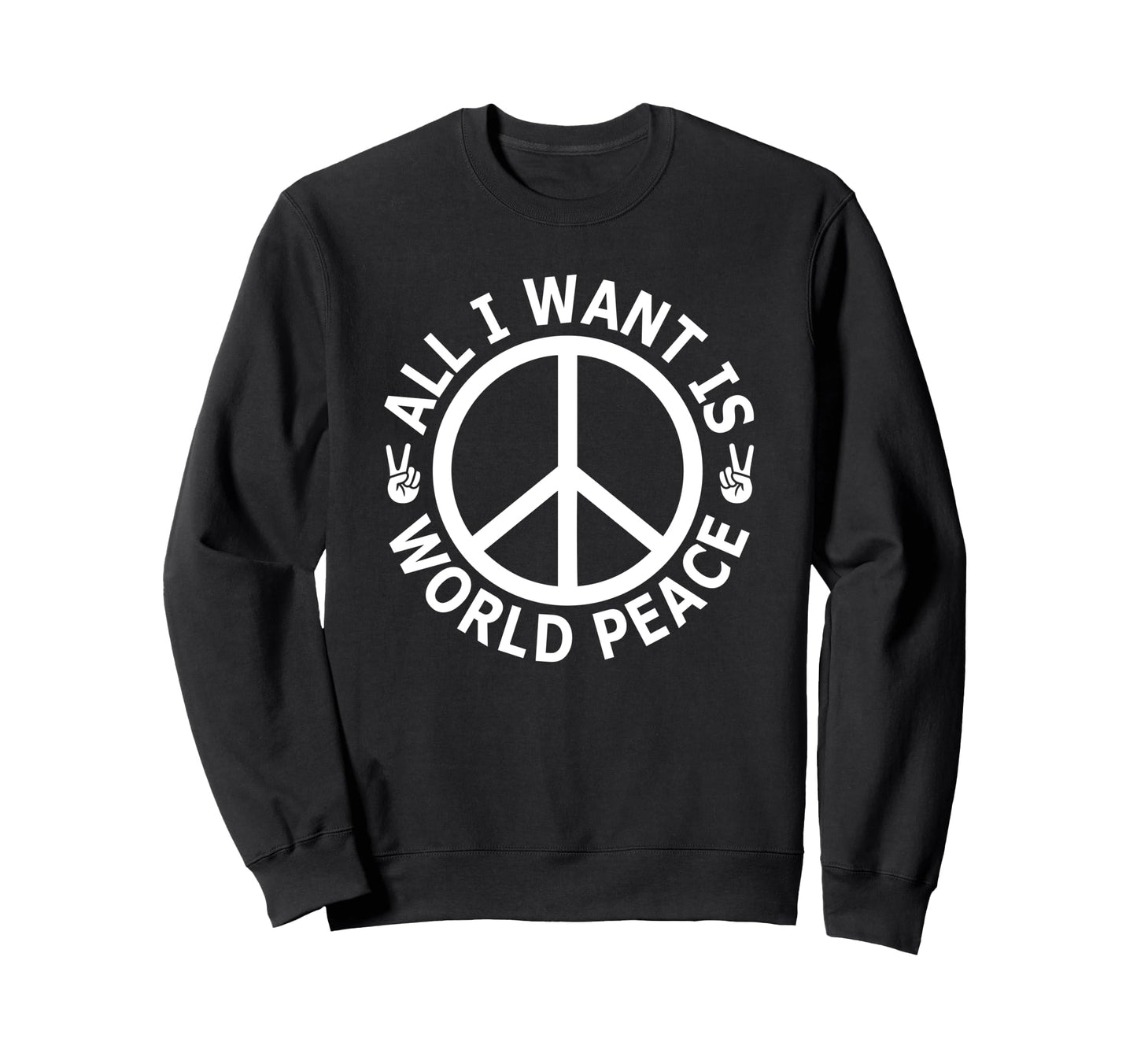 Peace Sign World Peace Boho Sweatshirt - Custom Art Print for Adults - T-Shirt, Sweatshirt, Hoodie