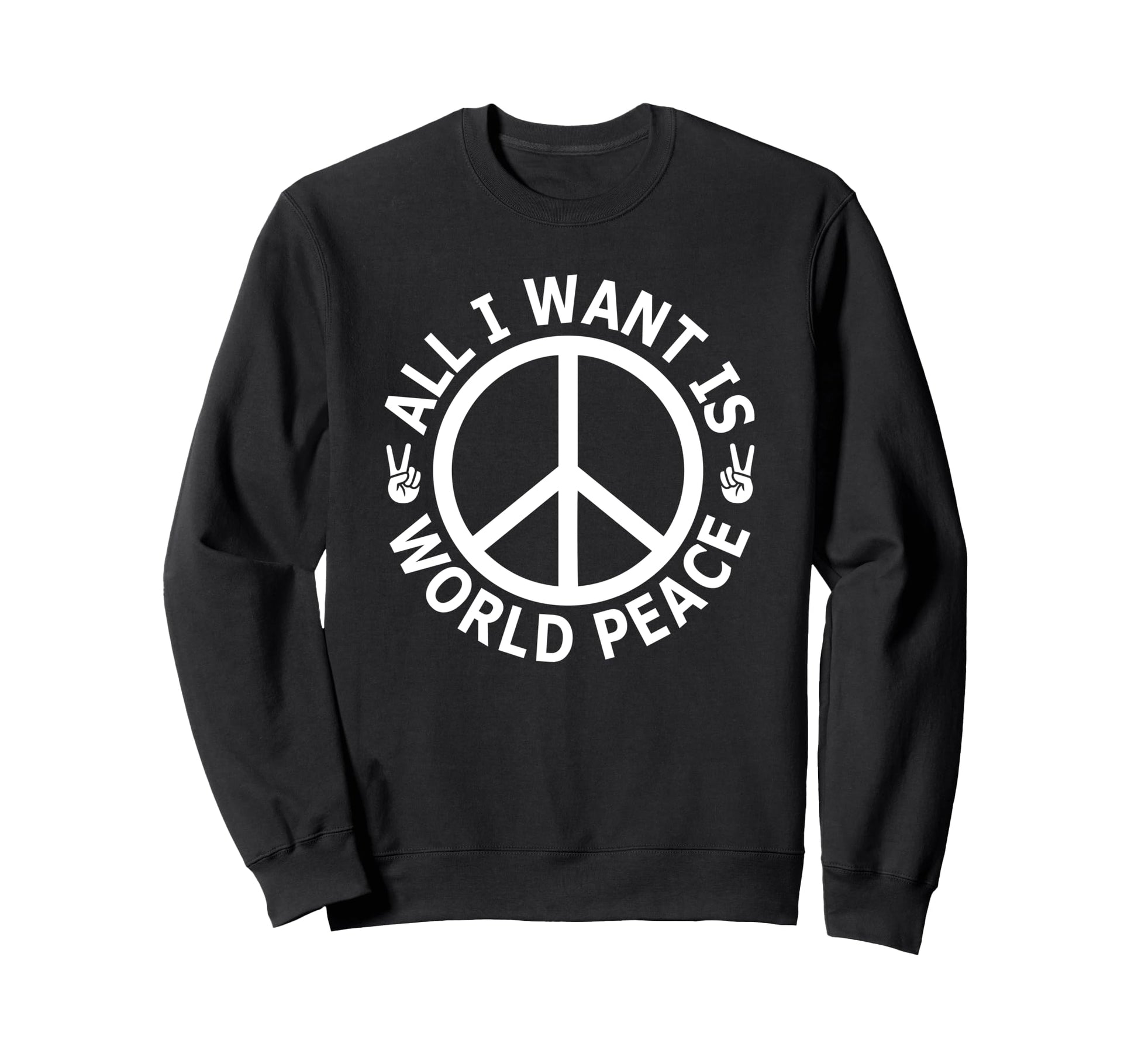 Peace Sign World Peace Boho Sweatshirt - Custom Art Print for Adults - T-Shirt, Sweatshirt, Hoodie