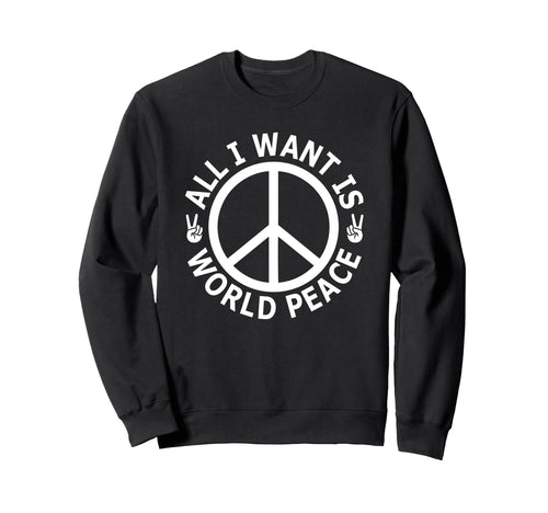 Peace Sign World Peace Boho Sweatshirt - Custom Art Print for Adults - T-Shirt, Sweatshirt, Hoodie