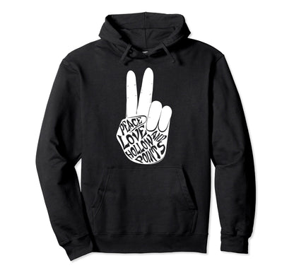 Peace Love And Hollow Points Hoodie - Custom Art Print for Adults - T-Shirt, Sweatshirt, Hoodie