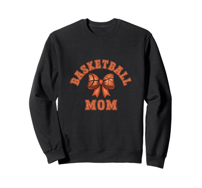 Coquette Basketball Mom Bow Game Day Sweatshirt - Streetwear Style Unisex - T-Shirt, Sweatshirt, Hoodie