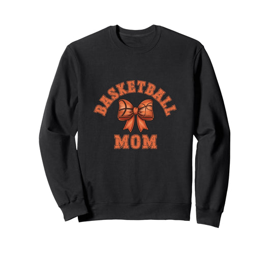 Coquette Basketball Mom Bow Game Day Sweatshirt - Streetwear Style Unisex - T-Shirt, Sweatshirt, Hoodie