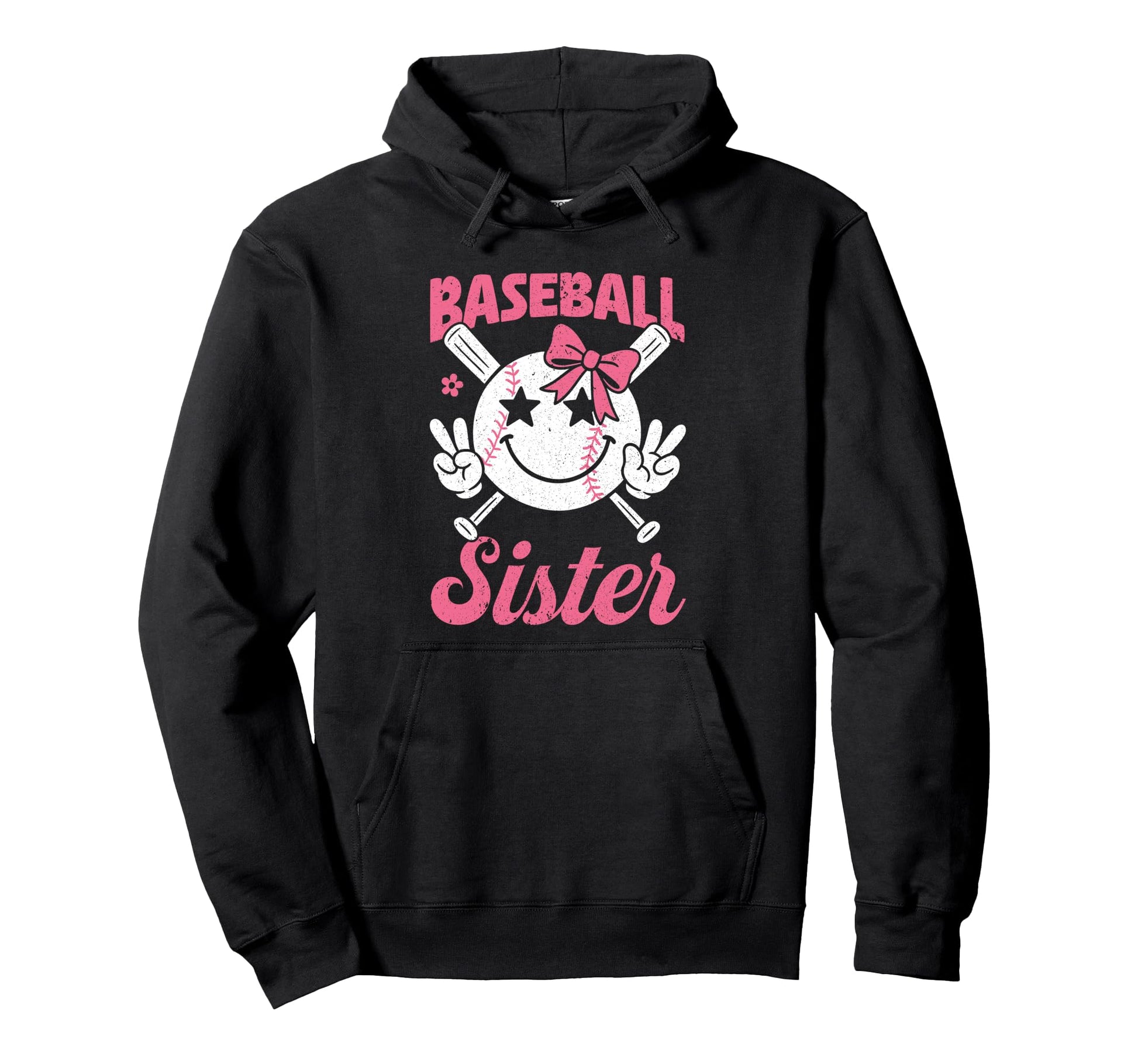 Baseball Sister Coquette Bow Biggest Hoodie - Unique Graphic for Adults - T-Shirt, Sweatshirt, Hoodie