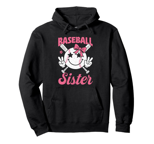 Baseball Sister Coquette Bow Biggest Hoodie - Unique Graphic for Adults - T-Shirt, Sweatshirt, Hoodie