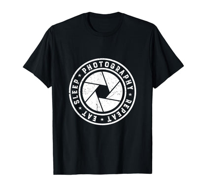 Eat Sleep Photography Repeat Camera T-Shirt - Graphic Print Men Women - T-Shirt, Sweatshirt, Hoodie