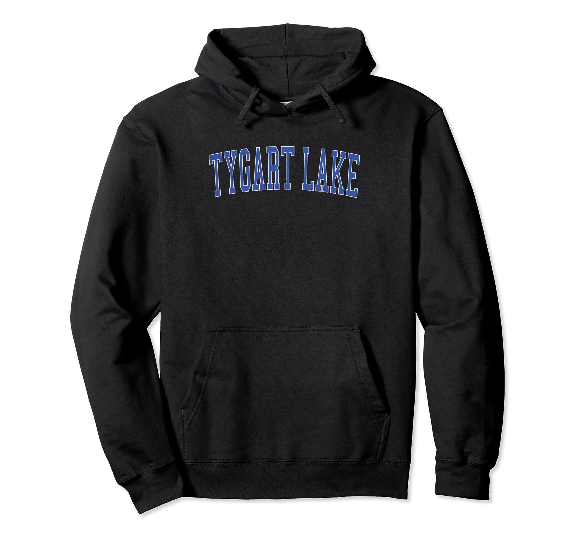 Tygart Lake Distressed Blue Varsity Hoodie - Trendy Graphic Unisex - T-Shirt, Sweatshirt, Hoodie