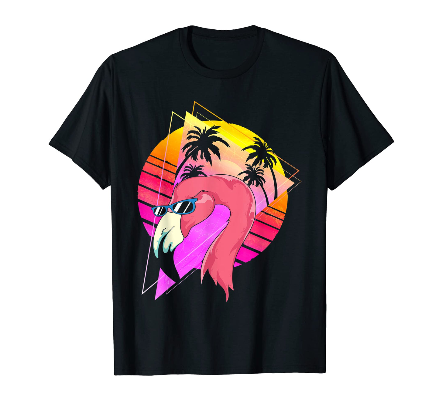 Vaporwave Flamingo Aesthetic Art T-Shirt - Novelty Apparel for Adults - T-Shirt, Sweatshirt, Hoodie